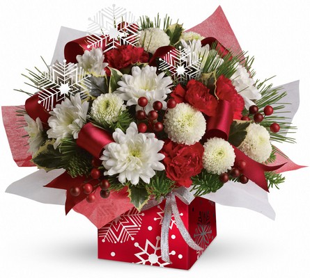 Teleflora's Winter Snowflake Present Perfect